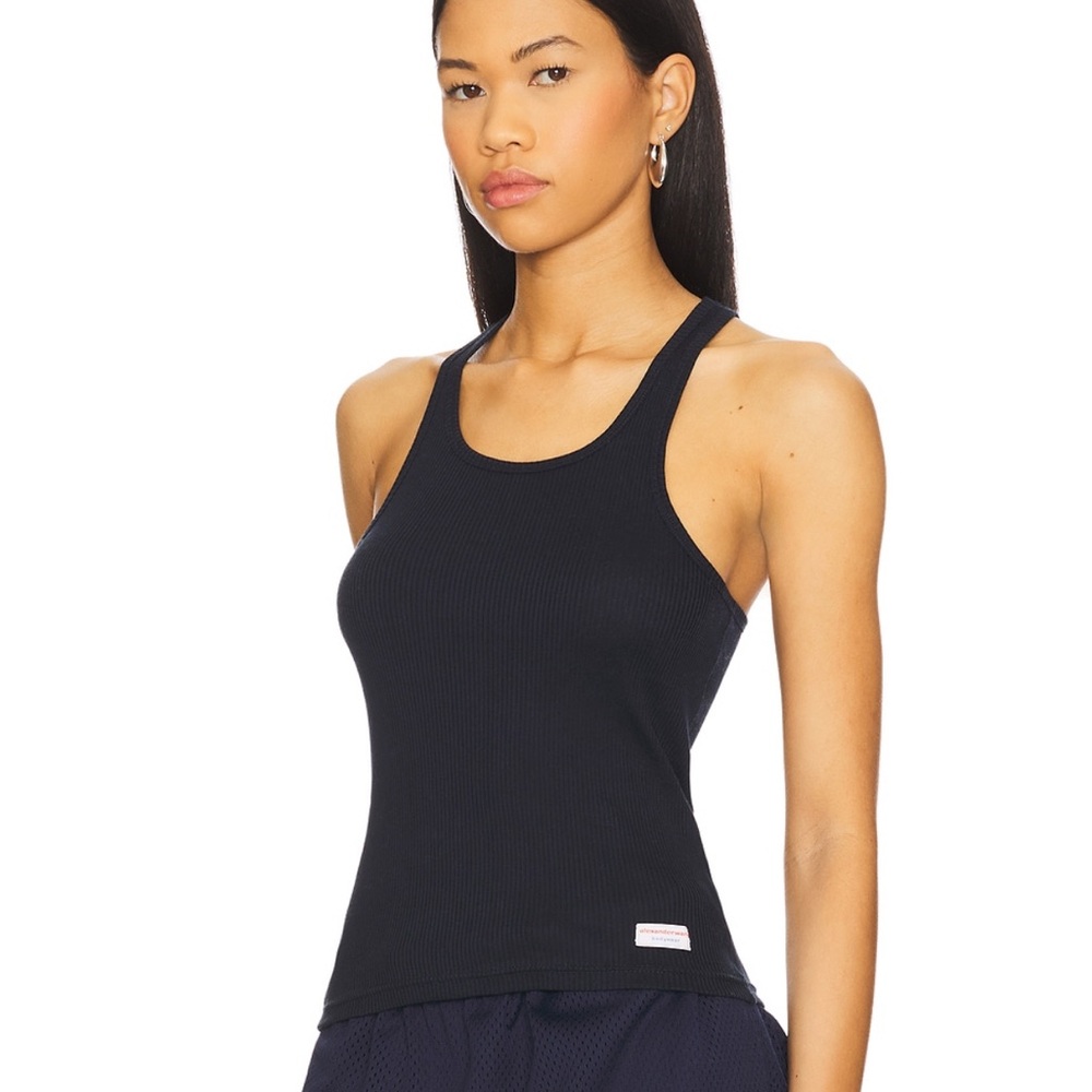 Women’s Alexander Wang Body Wear Ribbed Tank Top - Black - Size Small
